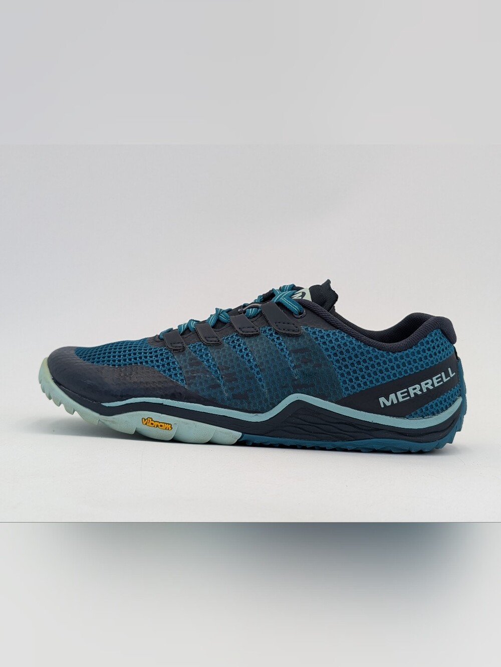 Merrell Sz 7.5 Trail Glove 5 Dark Teal Zero Drop Barefoot Trail Running Shoes - Picture 3 of 17